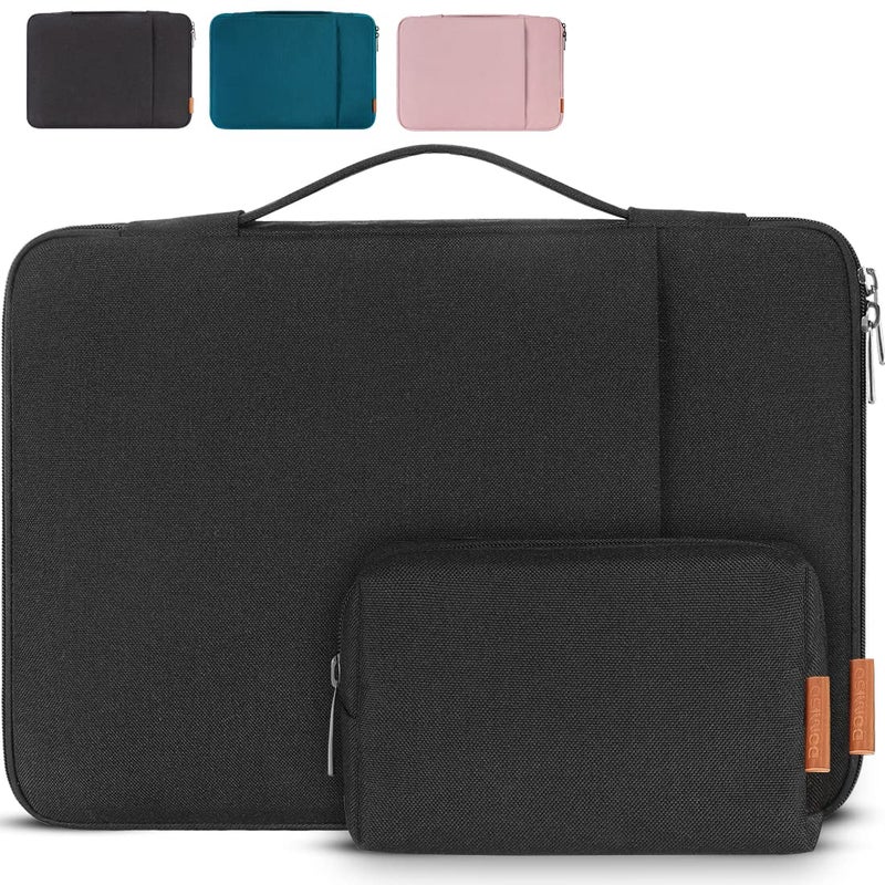 DOMISO 14 inch Laptop Sleeve Case Water Resistant Shockproof Protective Computer Bag for 14"" Notebook/15 MacBook Pro/Acer Swift 3/HP Stream 14/Lenovo ThinkPad Yoga/Dell/Asus with Accesory Bag Black - Image 2
